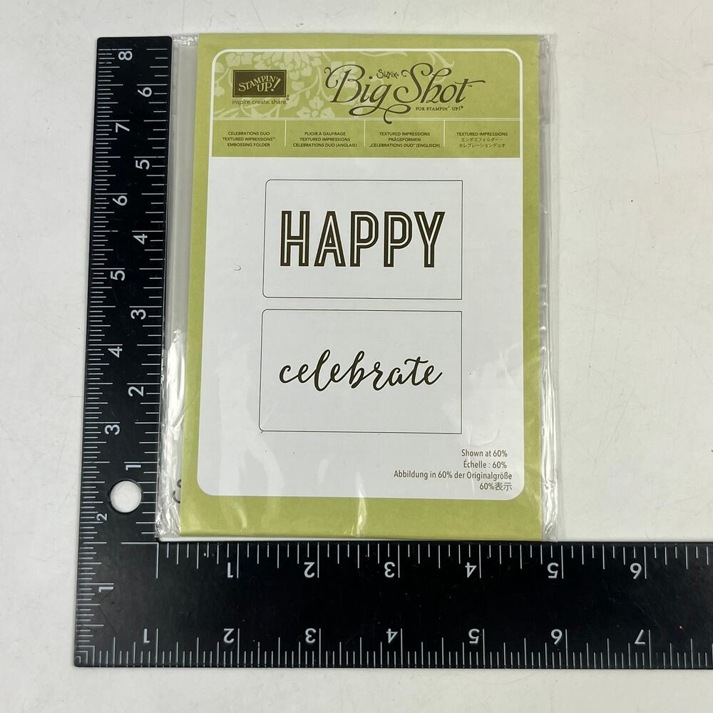 Stampin Up Sizzix Big Shot Embossing Folders Argyle Paisleys Celebration Duo - Picture 3 of 9